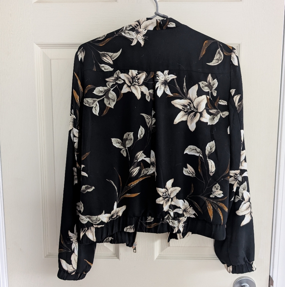 Dynamite Floral drape bomber jacket xs